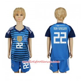 Maillot/Tenue Allemagne Ter Stegen 22 Gardien Enfant Domicile Coupe du monde 2018